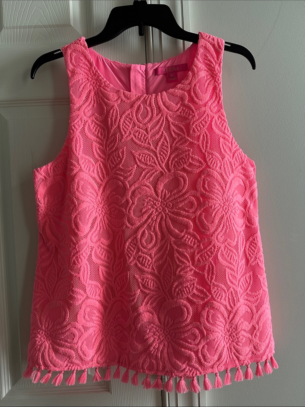 Lilly Pulitzer neon pink top, size medium